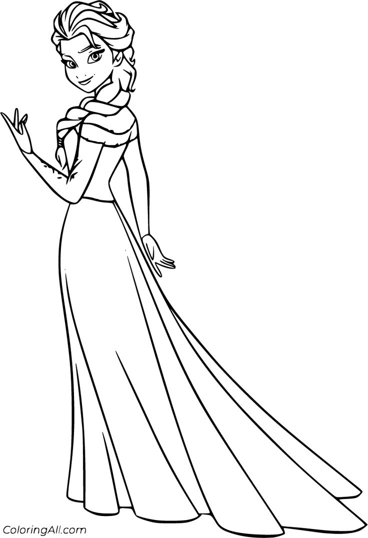 42 Free Printable Elsa Coloring Pages In Vector Format, Easy To pertaining to Free Printable Frozen Coloring Pages