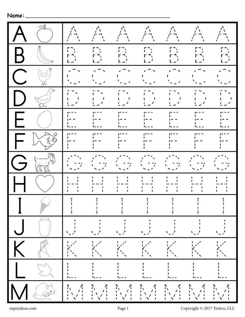 42 Free Traceable Alphabet Worksheets | Alphabet Worksheets Free for Free Printable Alphabet Tracing Worksheets