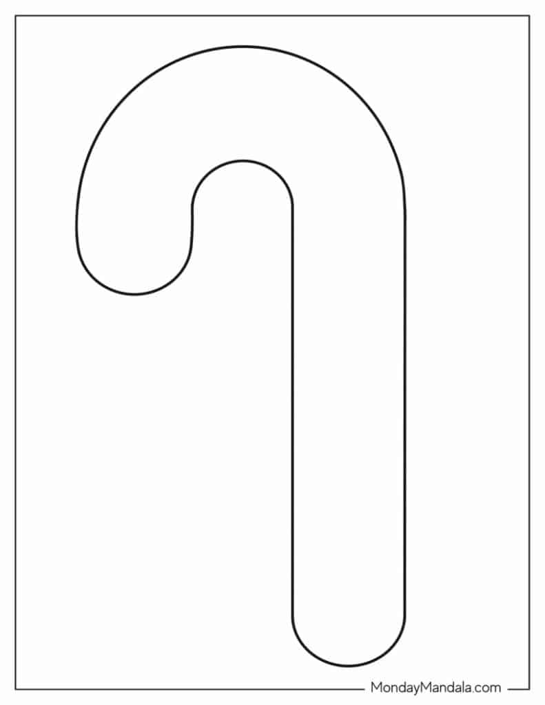 44 Candy Cane Templates (Free Pdf Printables) in Free Candy Cane Template Printable