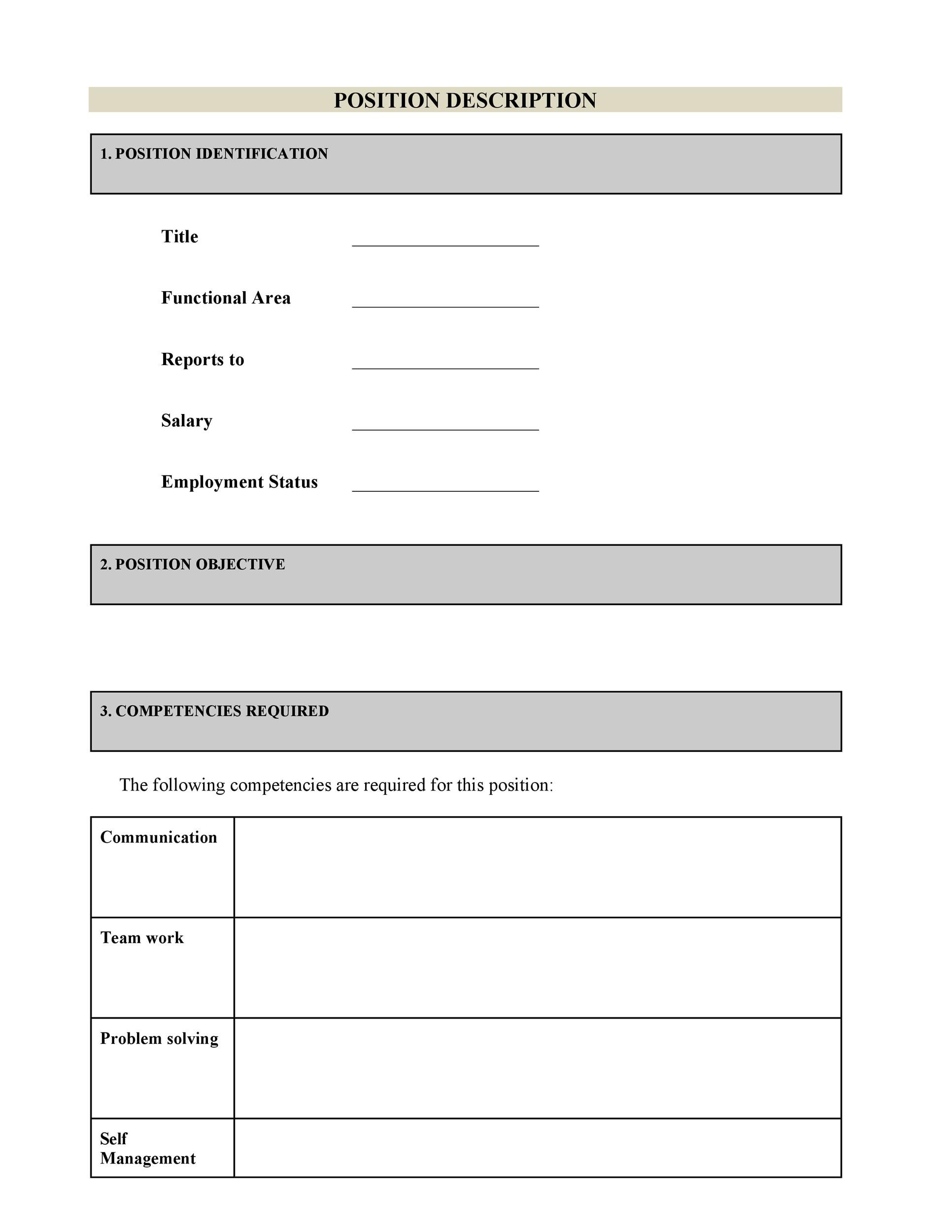 47 Job Description Templates &amp;amp; Examples ᐅ Templatelab with Free Printable Job Description Template