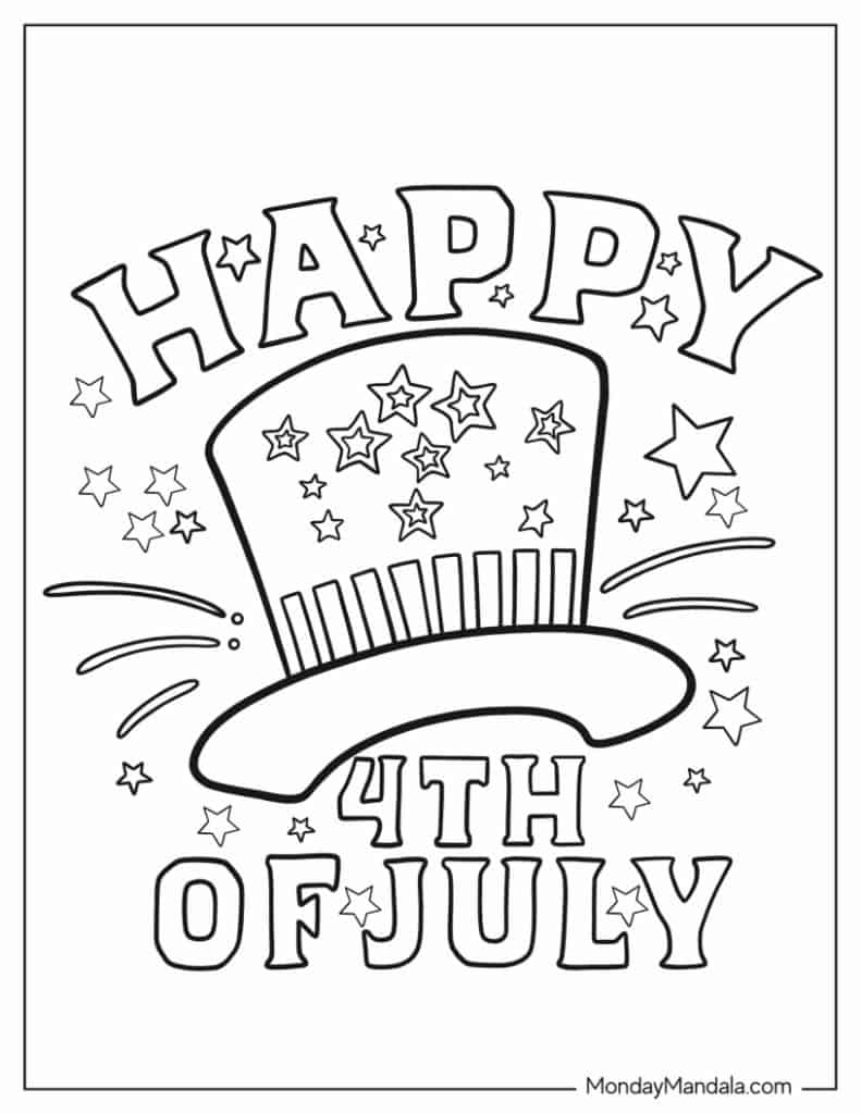 4Th Of July Coloring Pages (35 Free Pdf Printables) within Free Printable 4Th Of July Coloring Pages