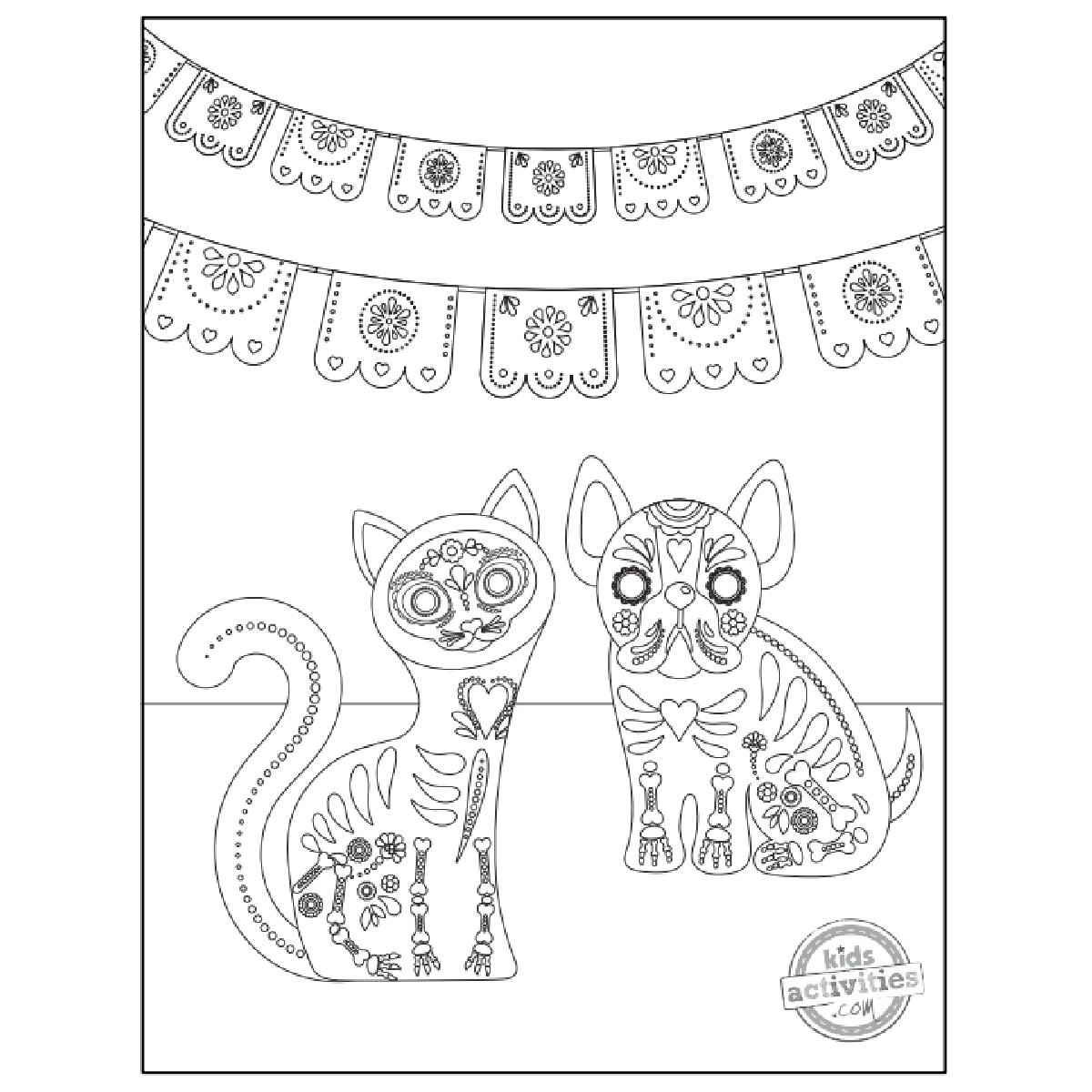 5 Beautiful Day Of The Dead Coloring Pages For Dia De Muertos with Free Printable Day of the Dead Coloring Pages