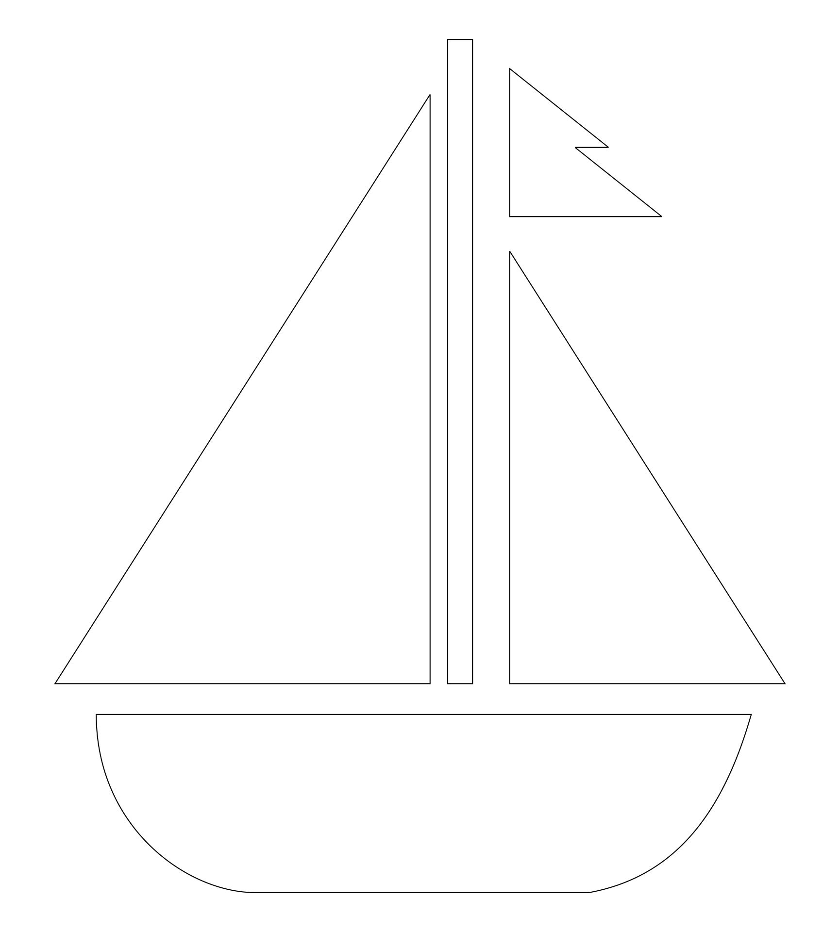 5 Best Free Printable Sailboat Stencils with regard to Free Printable Sailboat Template