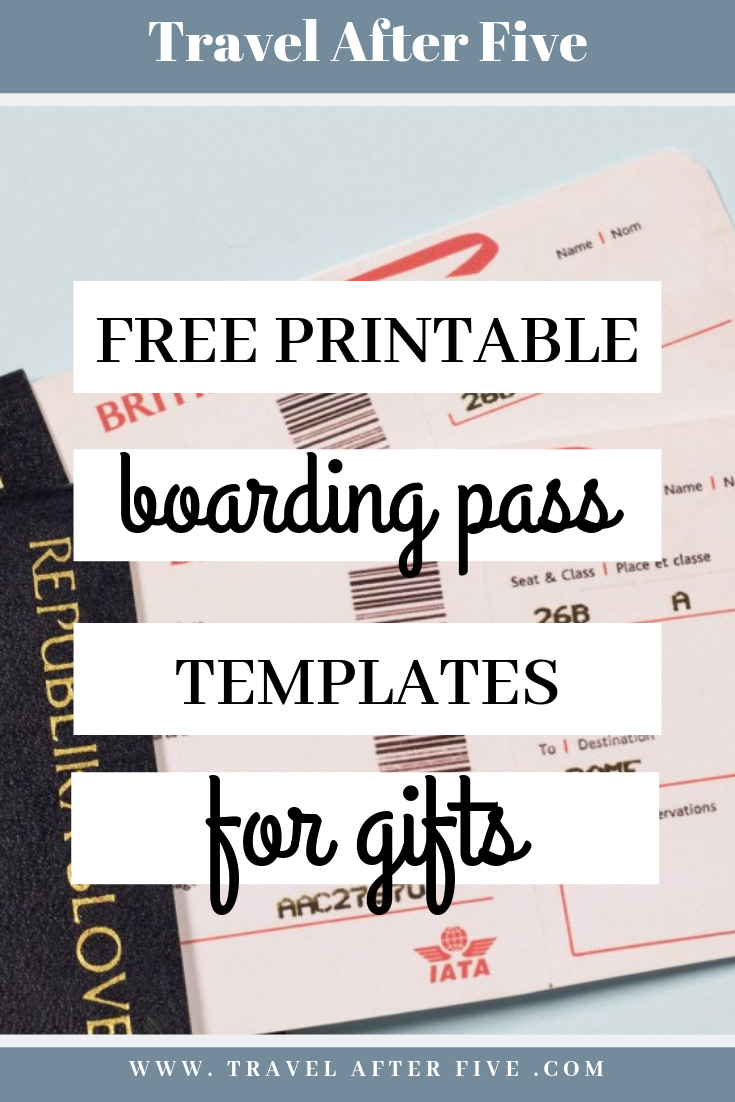 5 Free Boarding Pass Templates For Gifts | Boarding Pass Template intended for Free Printable Boarding Pass