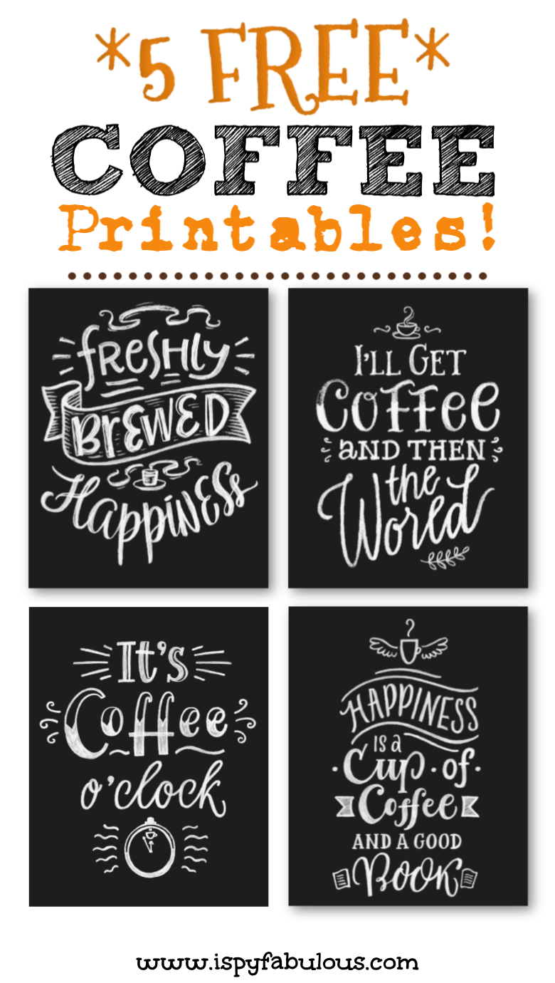 5 Free Coffee Printables For Your Coffee Station! - I Spy Fabulous throughout Free Printable Coffee Bar Signs