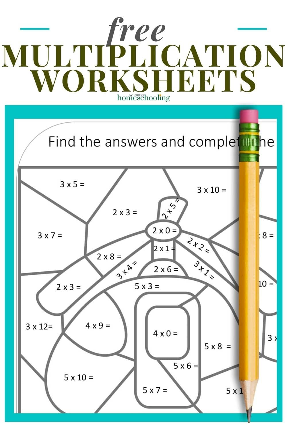 5 Free Transportation Multiplication Worksheets Printable with regard to Free Printable Multiplication Worksheets