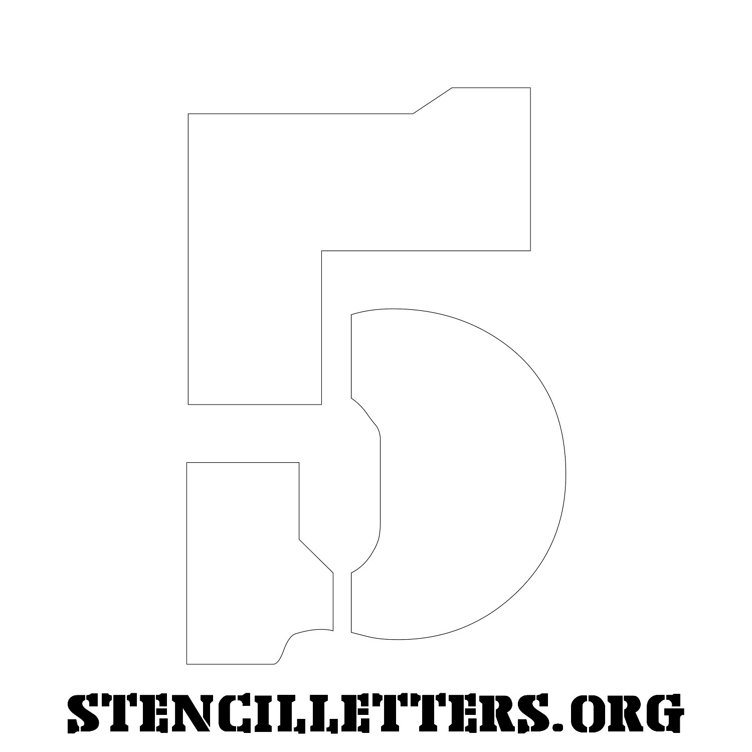 5 Inch Free Printable Individual 234 Stencil Export Number inside Free Printable 5 Inch Number Stencils