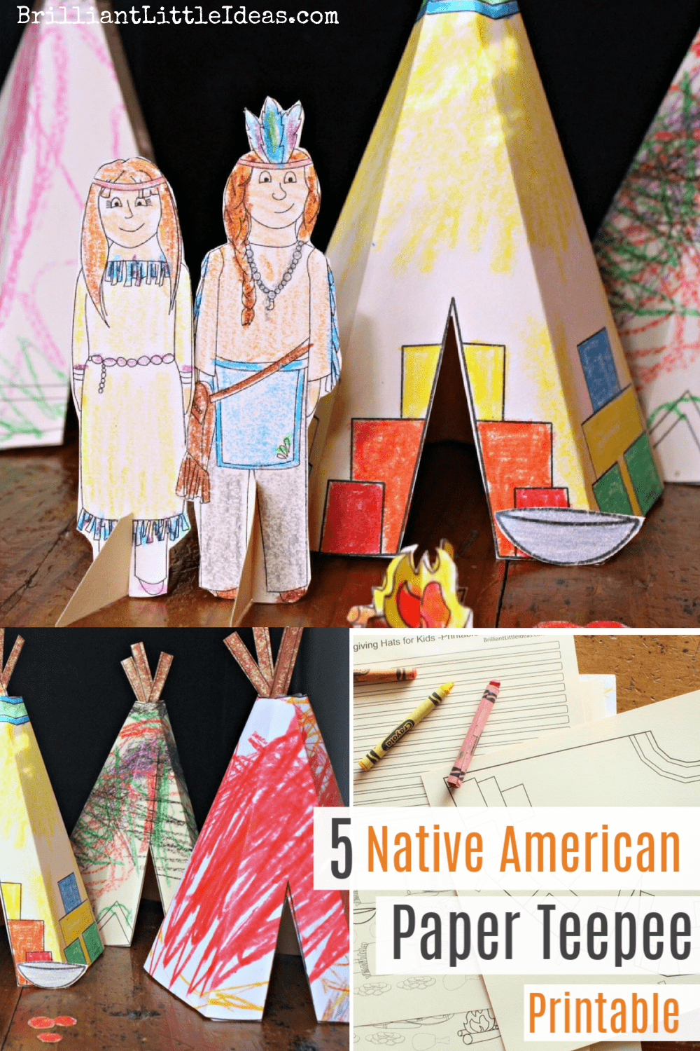 5 Native American Teepee Printable | Brilliant Little Ideas for Free Printable Teepee