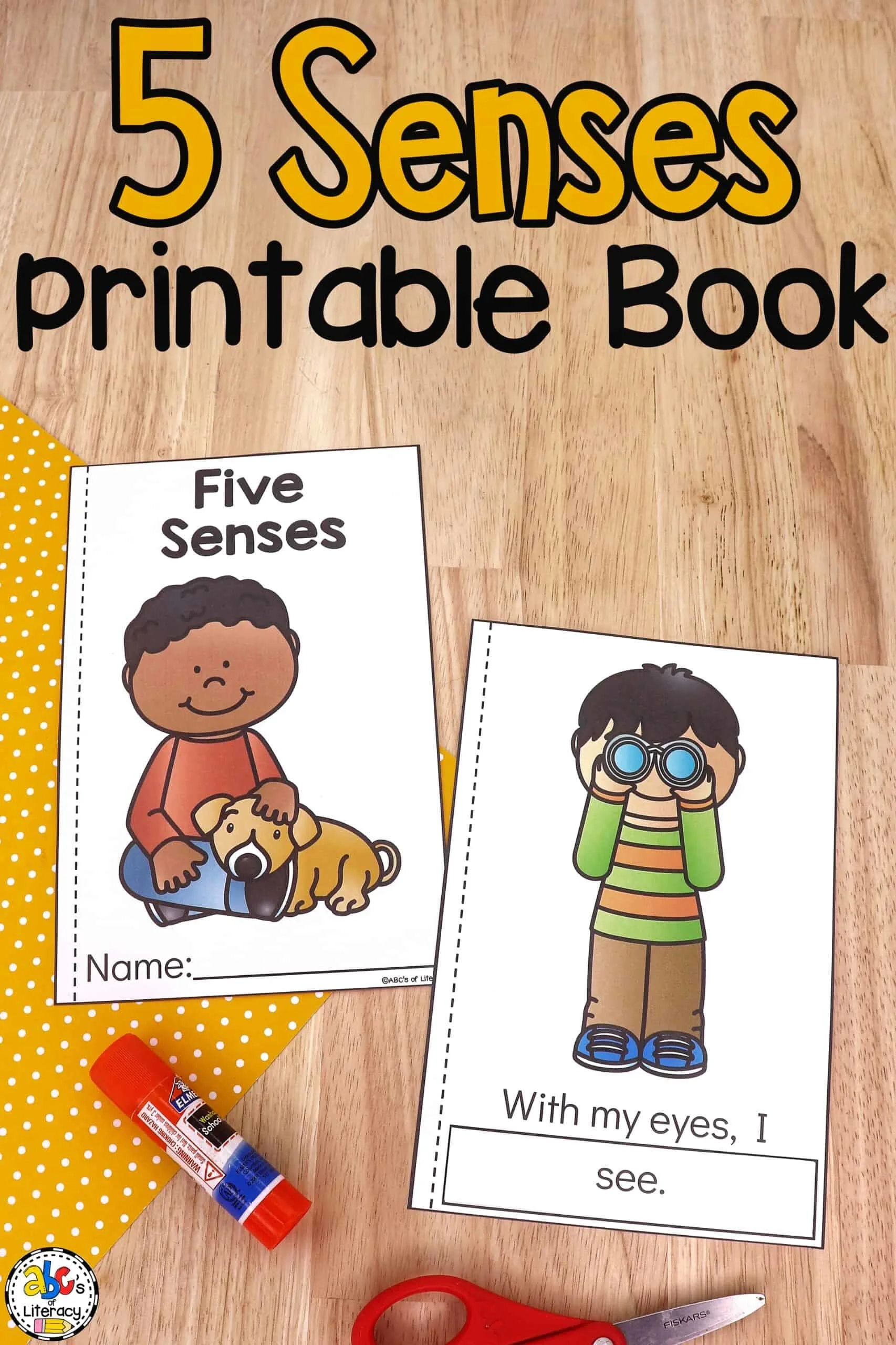 5 Senses Printable Book For Beginning Readers within Free Printable Stories For Preschoolers