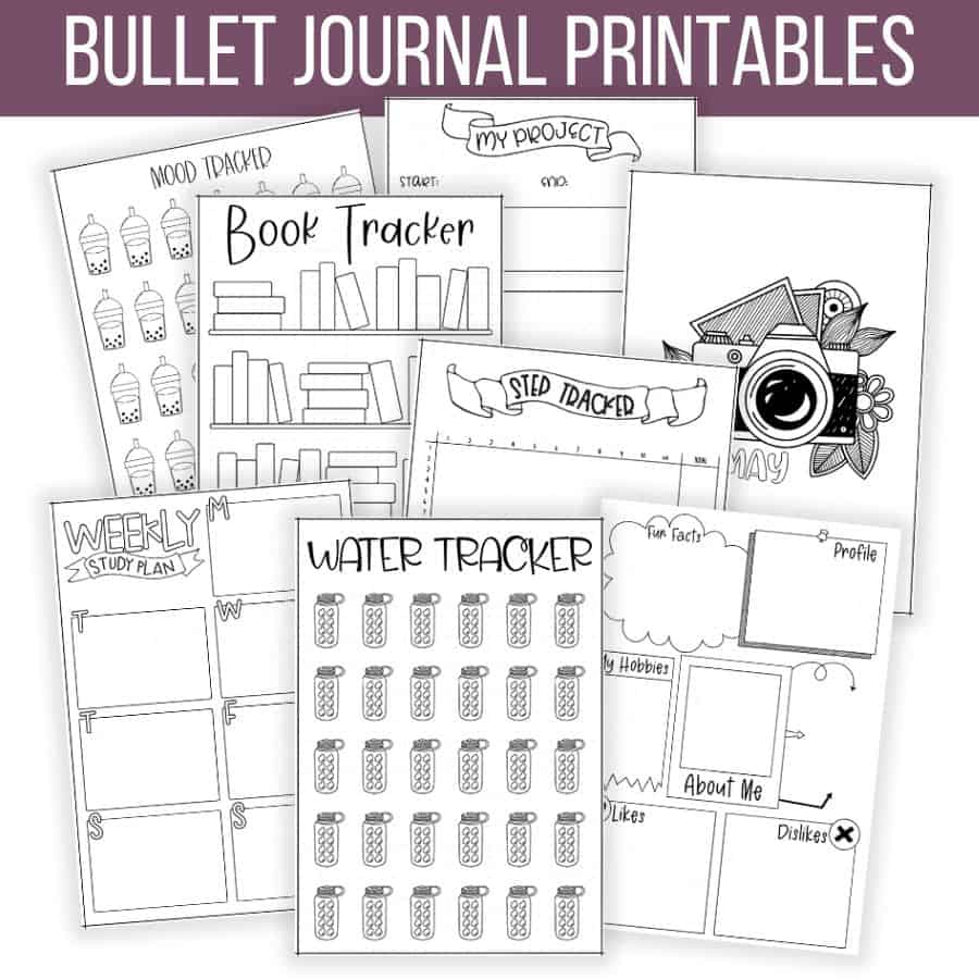 50+ Free Bullet Journal Printables | Masha Plans for Free Bullet Journal Printables