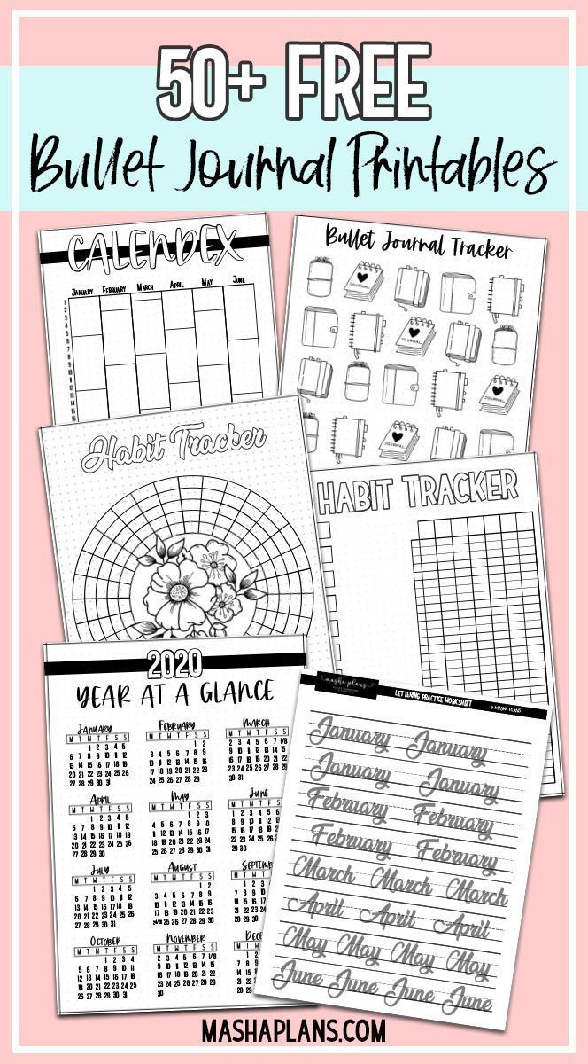 50+ Free Bullet Journal Printables within Free Bullet Journal Printables