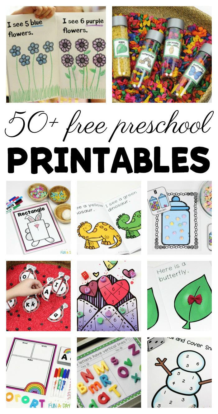 50+ Free Preschool Printables For Early Childhood Classrooms throughout Free Printable Nursery Resources