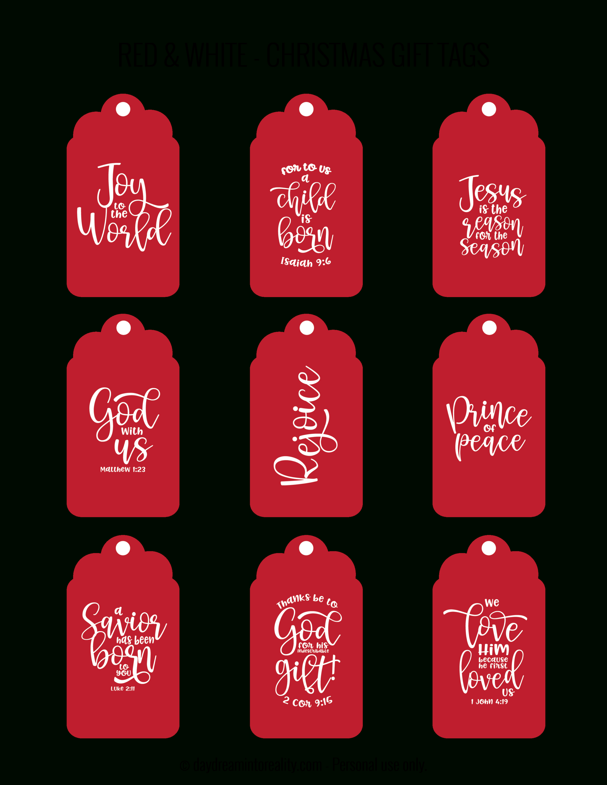 50+ Free Printable Christmas Gift Tags (Also Blank Templates regarding Free Printable Christian Christmas Gift Tags