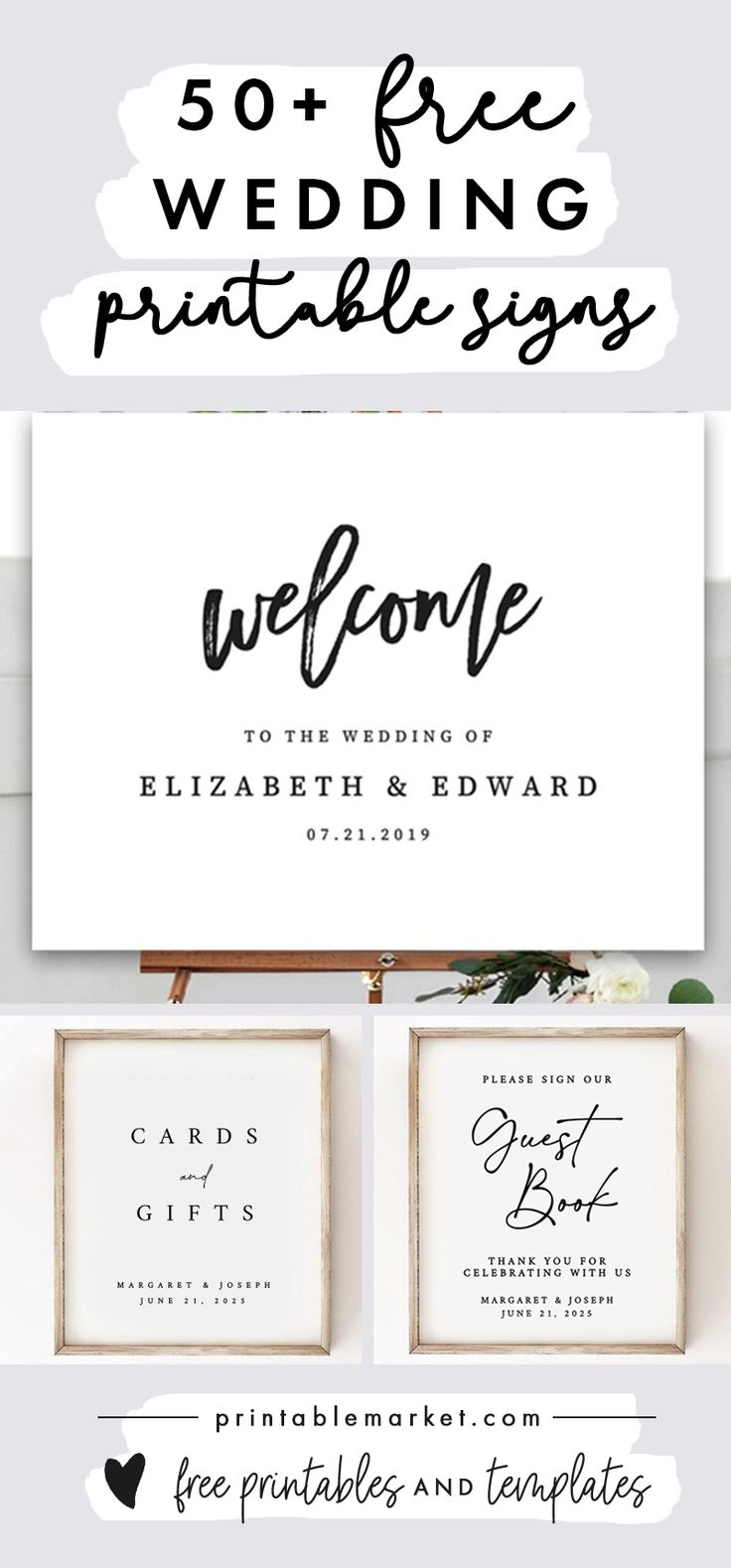 50+ Free Wedding Sign Printables | Free Wedding Printables Signs within Free Printable Wedding Signs