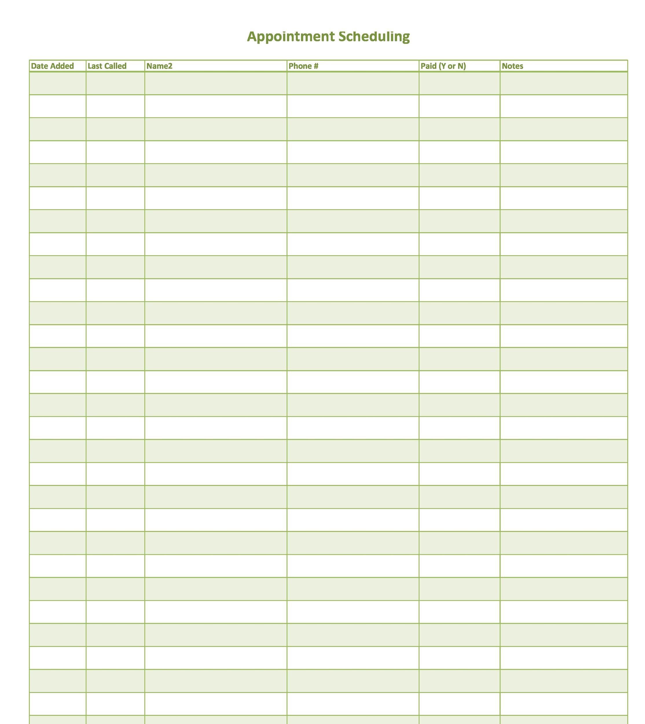 50+ Printable Appointment Schedule Templates [&amp; Appointment Calendars] regarding Free Printable Appointment Sheets