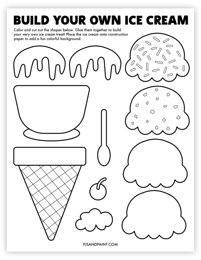 52 Free Printable &amp;quot;Build Your Own&amp;quot; Crafts - Pjs And Paint within Free Printable Crafts for Preschoolers