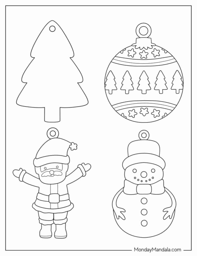 52 Printable Christmas Ornaments (Free Pdf Templates) within Free Printable Christmas Ornament Patterns