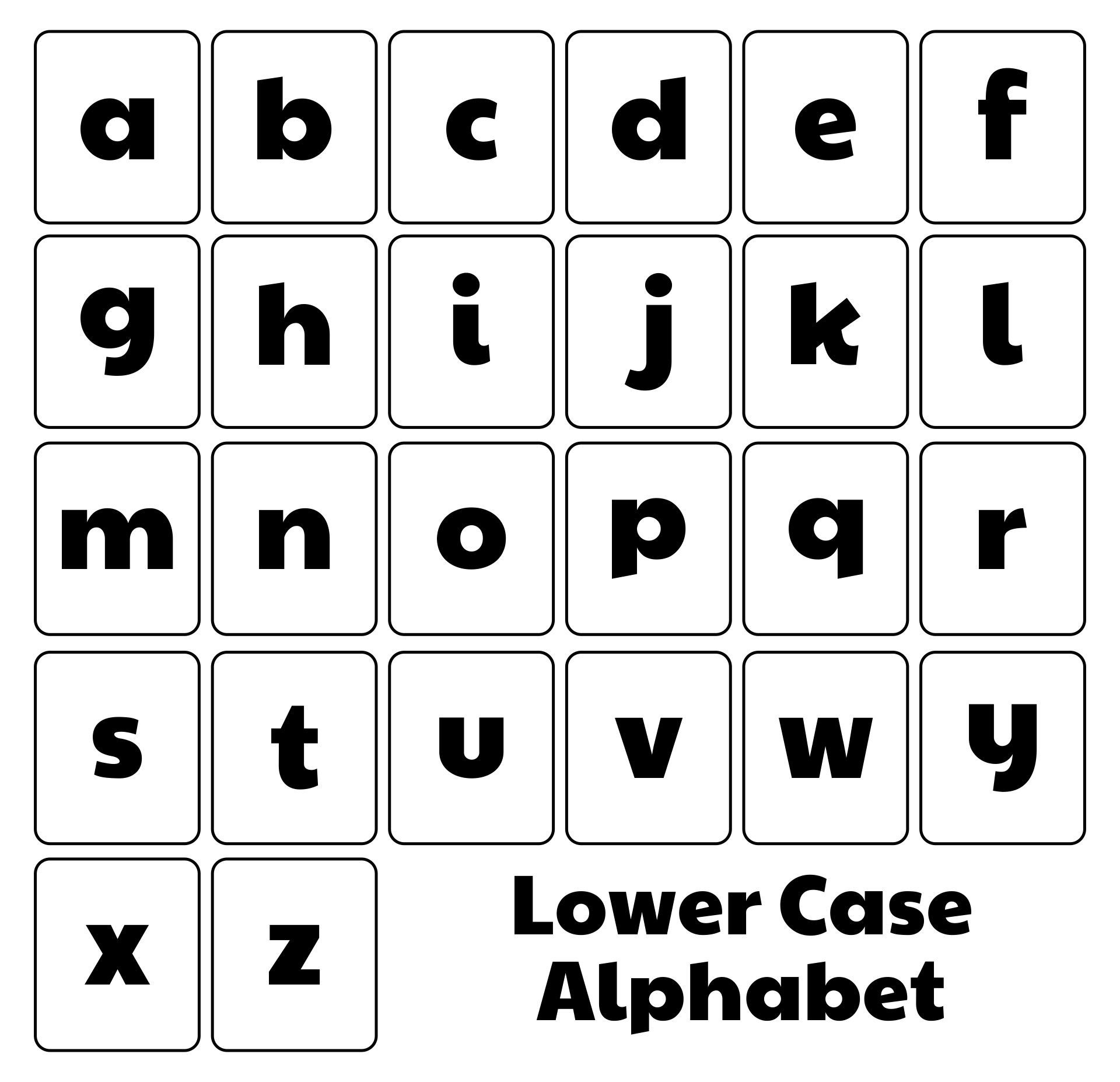 6 Best Free Printable Alphabet Letters Font - Printablee with Free Printable Lower Case Letters