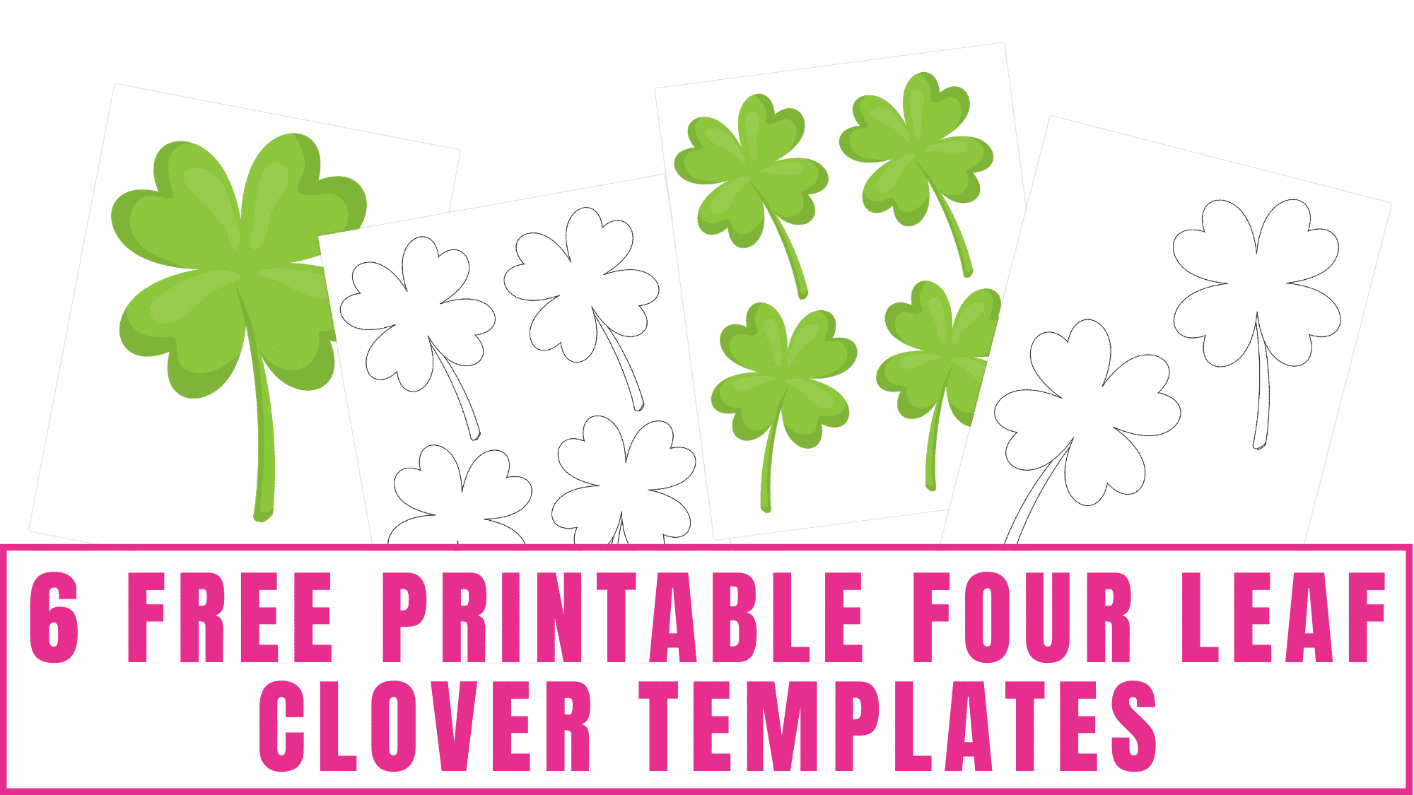 6 Free Printable Four Leaf Clover Templates – Freebie Finding Mom intended for Four Leaf Clover Template Printable Free