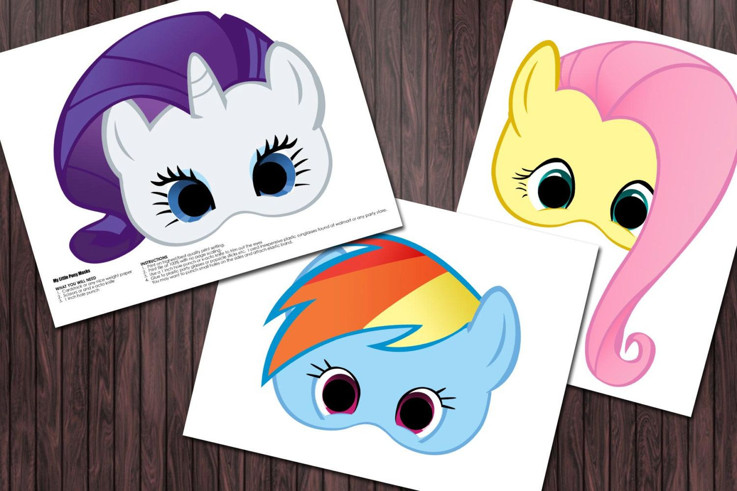 6 My Little Pony Printable Masks Birthday Party - Custom Diy | My within Free My Little Pony Printable Masks