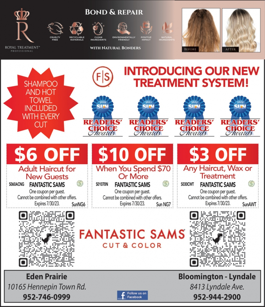 $6 Off, Fantastic Sams Salon Cut &amp;amp; Color, Minneapolis, Mn in Free Printable Coupons For Fantastic Sams
