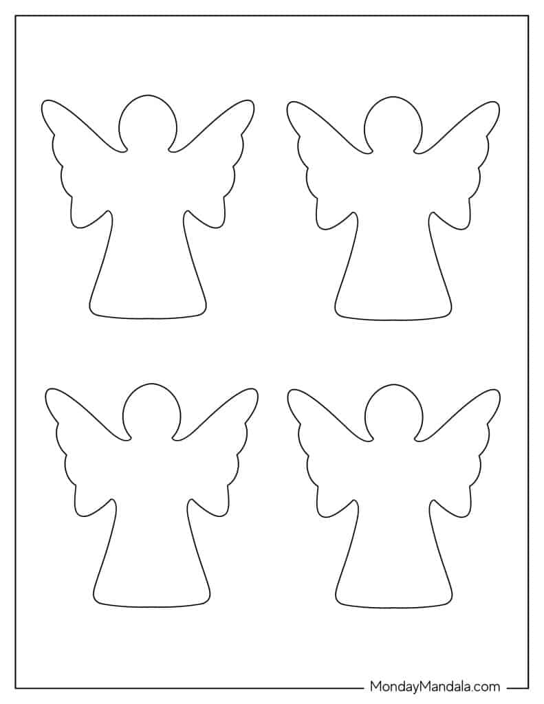 60 Angel Templates (Free Pdf Printables) with Free Printable Angels