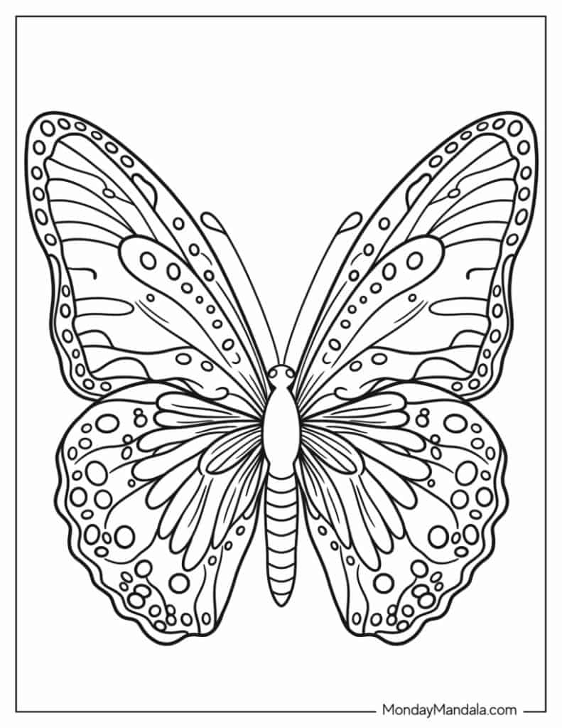 62 Butterfly Coloring Pages (Free Pdf Printables) in Free Printable Butterfly Coloring Pages