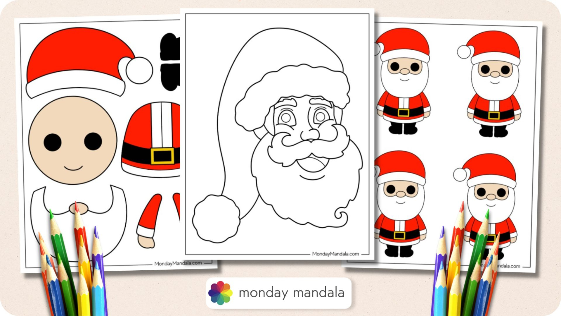 66 Santa Templates (Free Pdf Printables) with regard to Free Printable Santa Claus Face