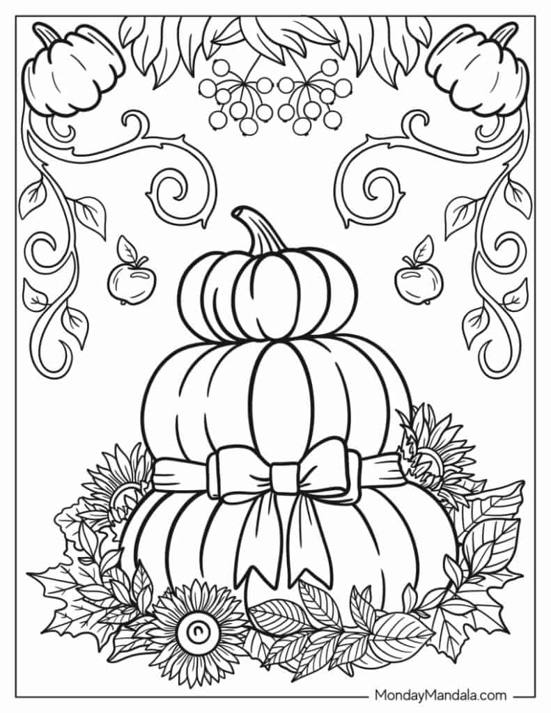 68 Autumn &amp; Fall Coloring Pages (Free Pdf Printables) in Free Printable Fall Coloring Pages for Adults