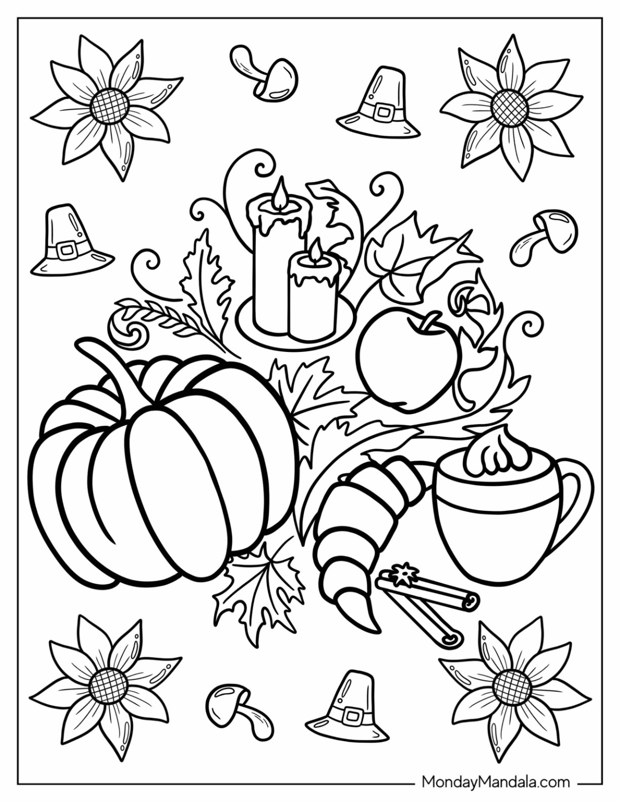 68 Autumn &amp;amp; Fall Coloring Pages (Free Pdf Printables) in Free Printable Fall Harvest Coloring Pages