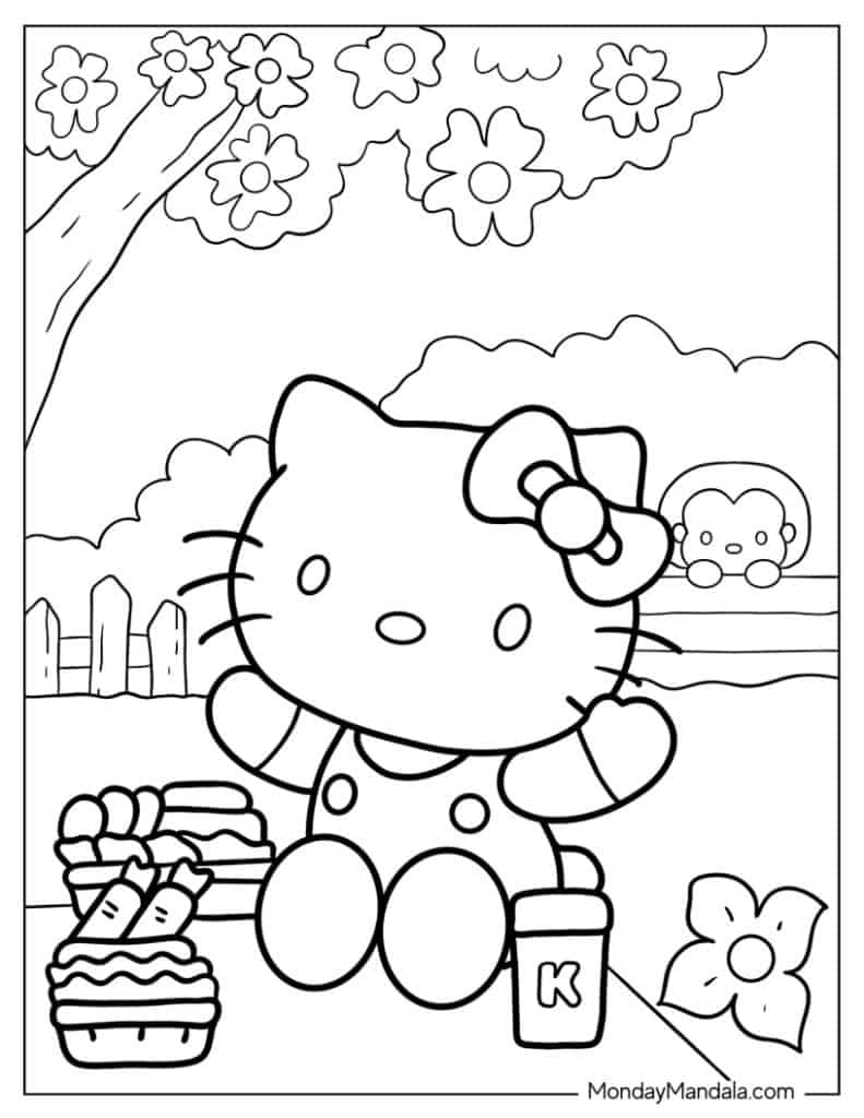 68 Hello Kitty Coloring Pages (Free Pdf Printables) inside Free Printable Hello Kitty Pictures