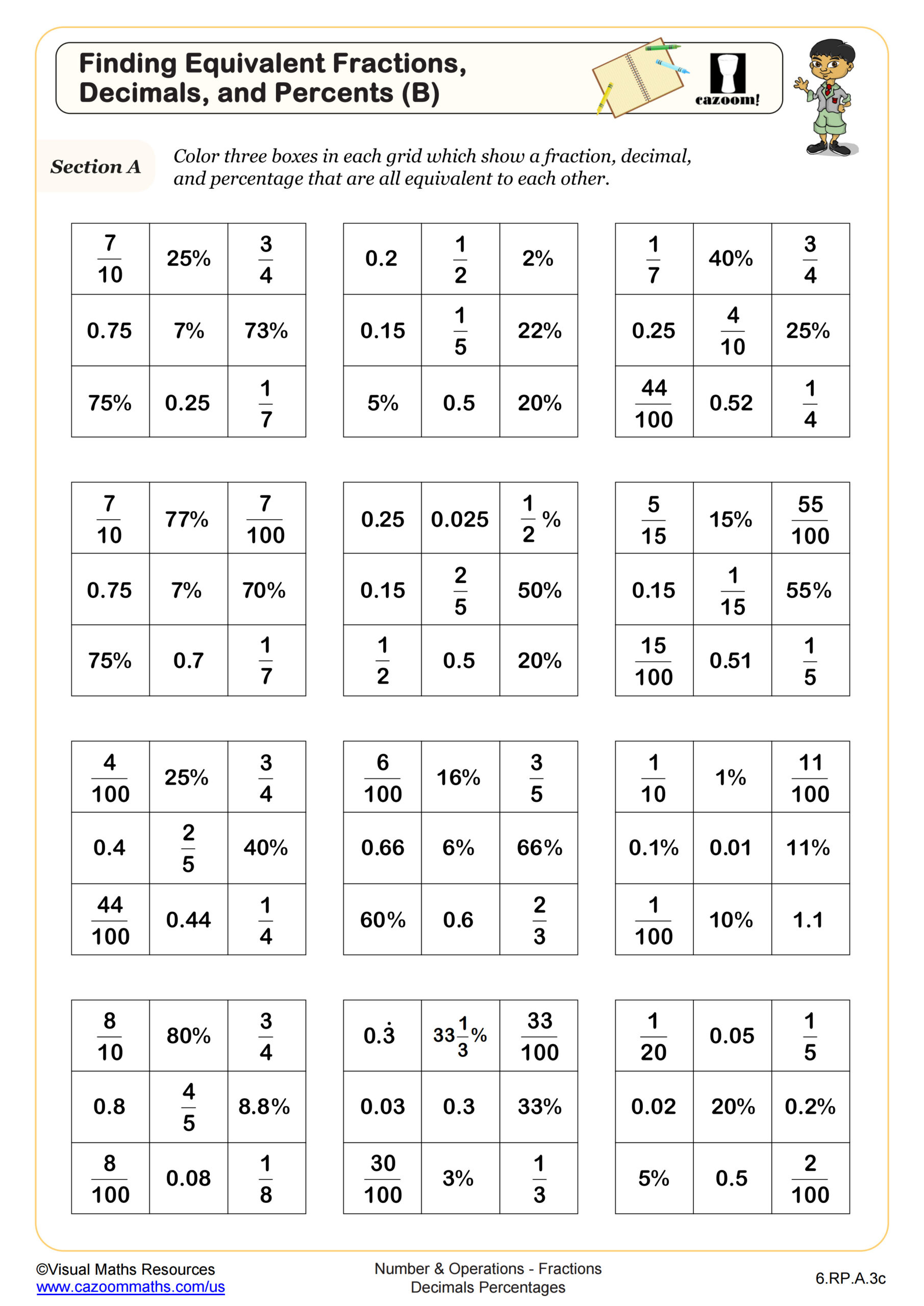 6Th Grade Math Worksheets – Cazoom Math Worksheets regarding Free Printable Math Worksheets For 6Th Grade