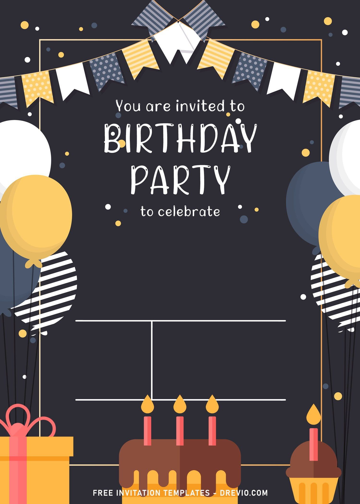 7+ Cute And Fun Birthday Invitation Templates For Any Ages pertaining to Free Printable Birthday Invitations Pinterest