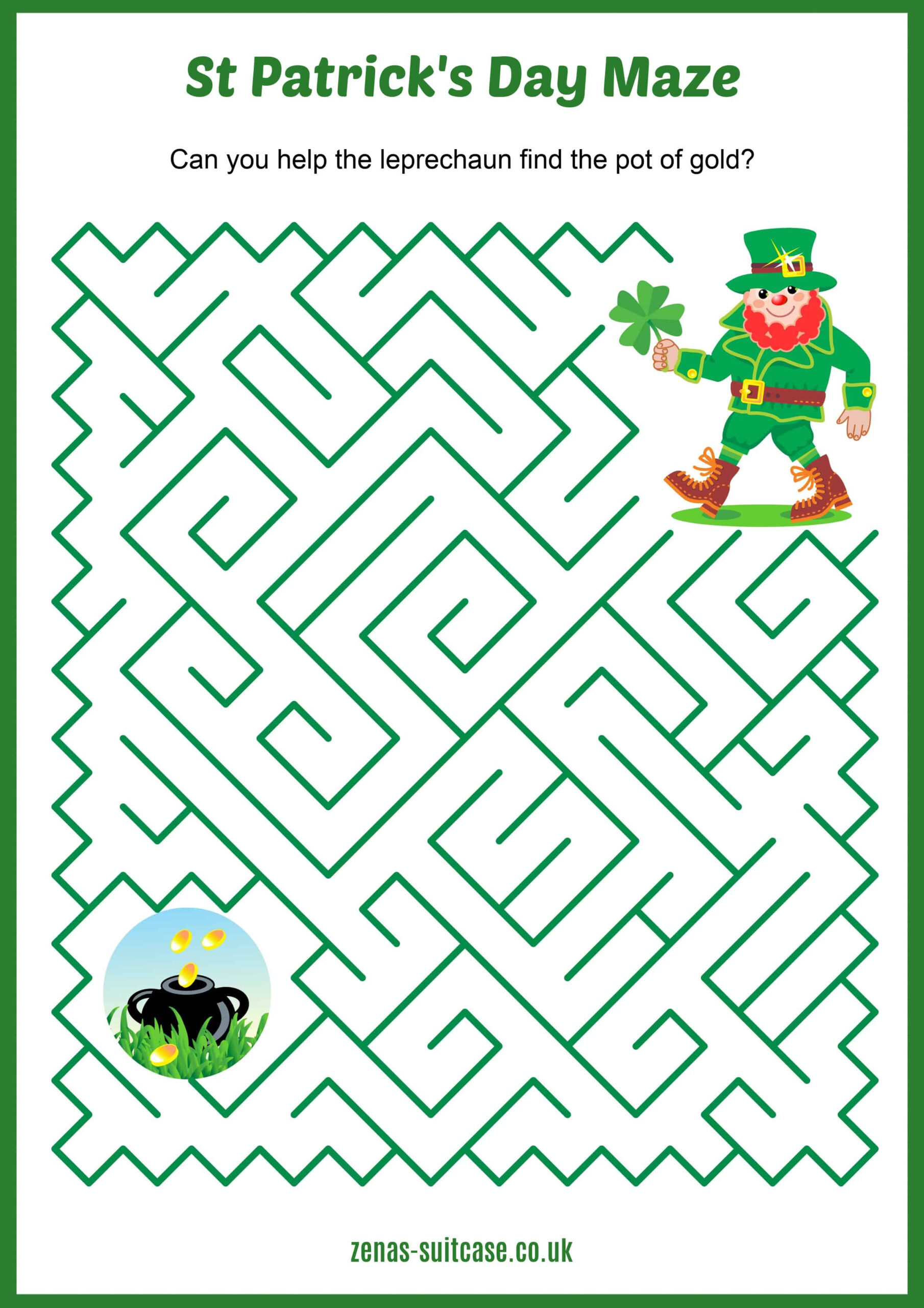 7 Free St Patrick&amp;#039;S Day Printable Activity Pages pertaining to Free Printable St Patrick&amp;#039;S Day Mazes