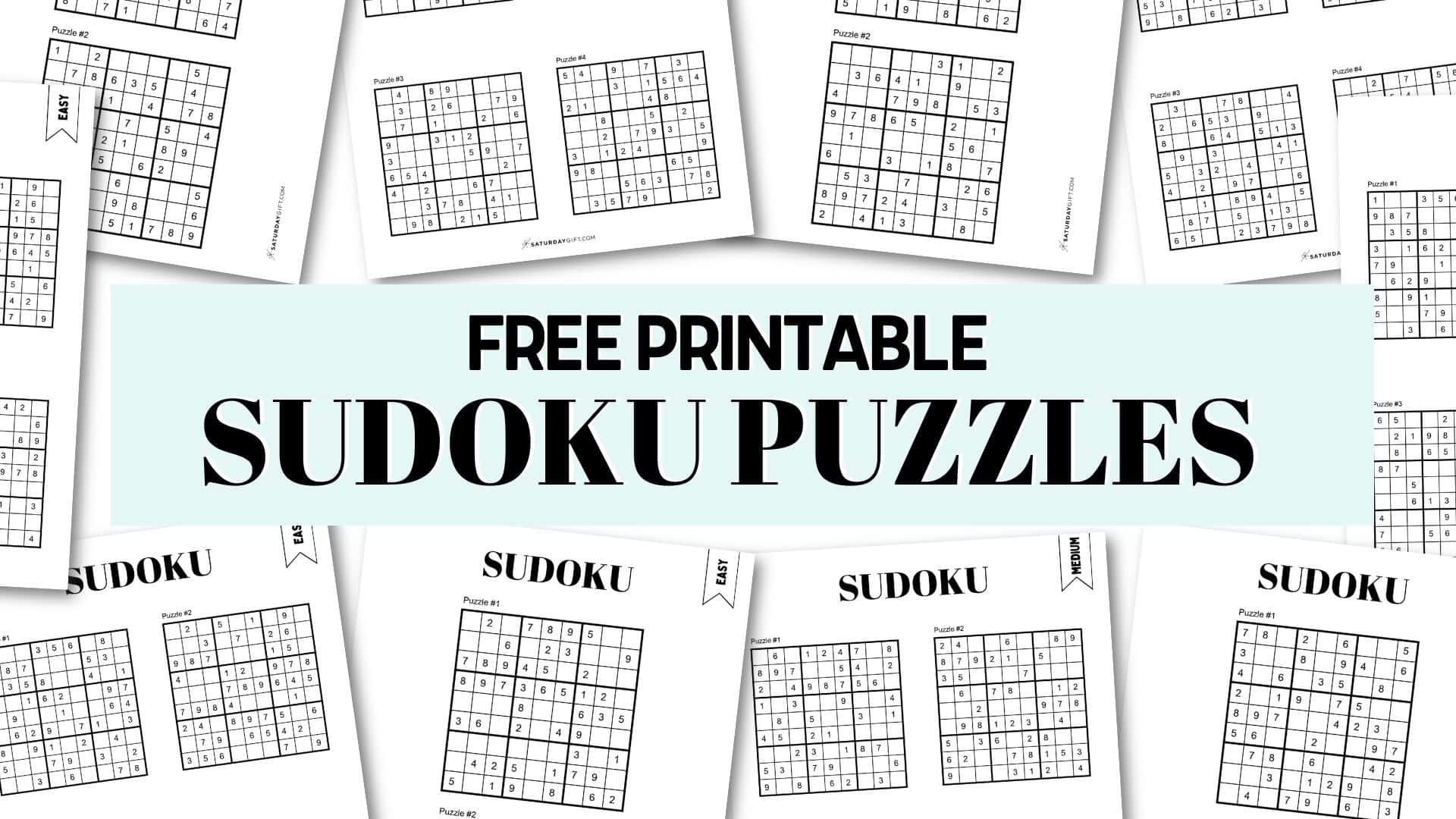 72 Free Printable Sudoku Puzzles | Saturdaygift throughout Download Printable Sudoku Puzzles Free