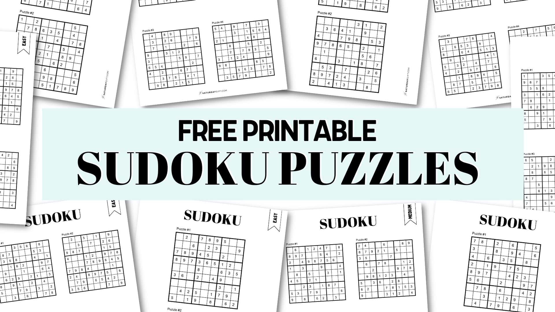 72 Free Printable Sudoku Puzzles | Saturdaygift with Free Printable Sudoku