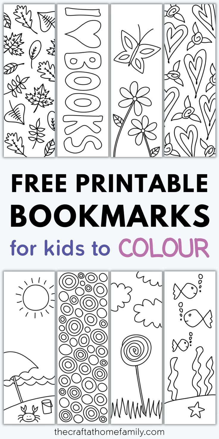 8 Cute Free Printable Bookmarks To Colour (For Kids &amp;amp; Adults!) inside Free Printable Bookmarks to Color