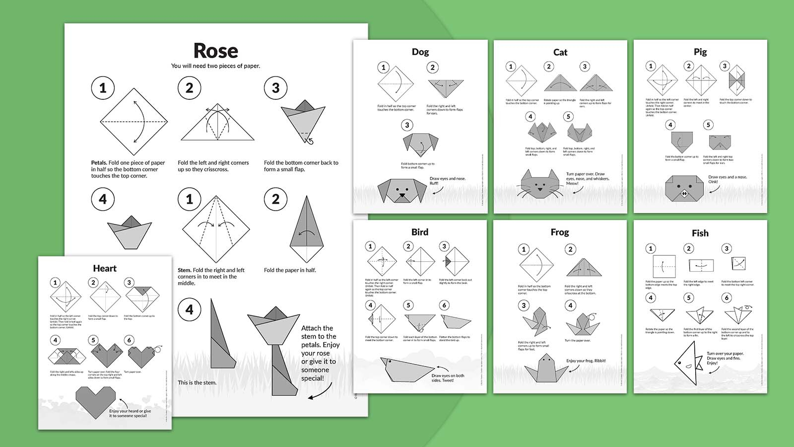 8 Easy Origami Projects For Kids (Free Printable Instructions) with Printable Origami Instructions Free