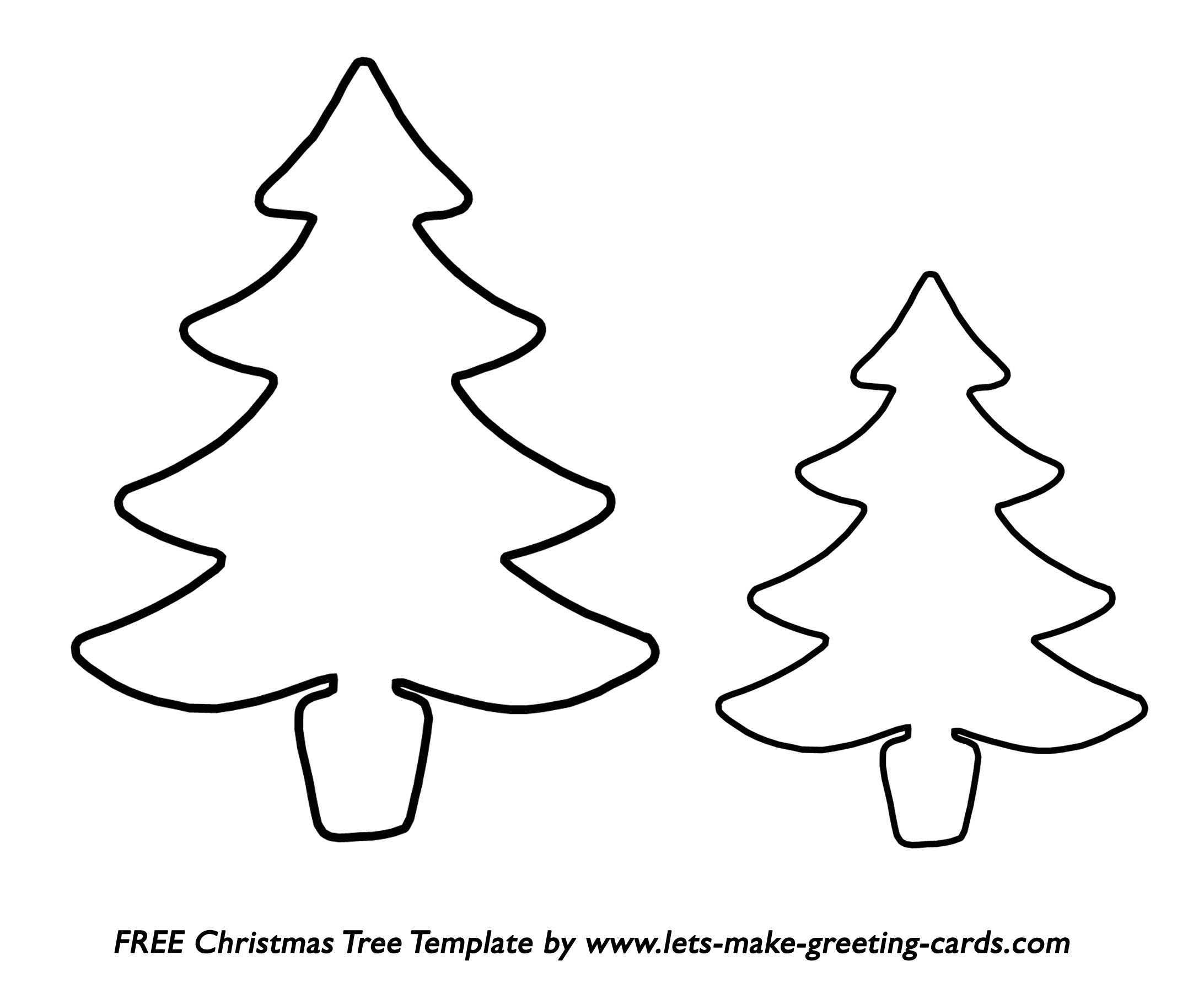 8 Free Christmas Tree Templates with regard to Free Printable Christmas Tree Images