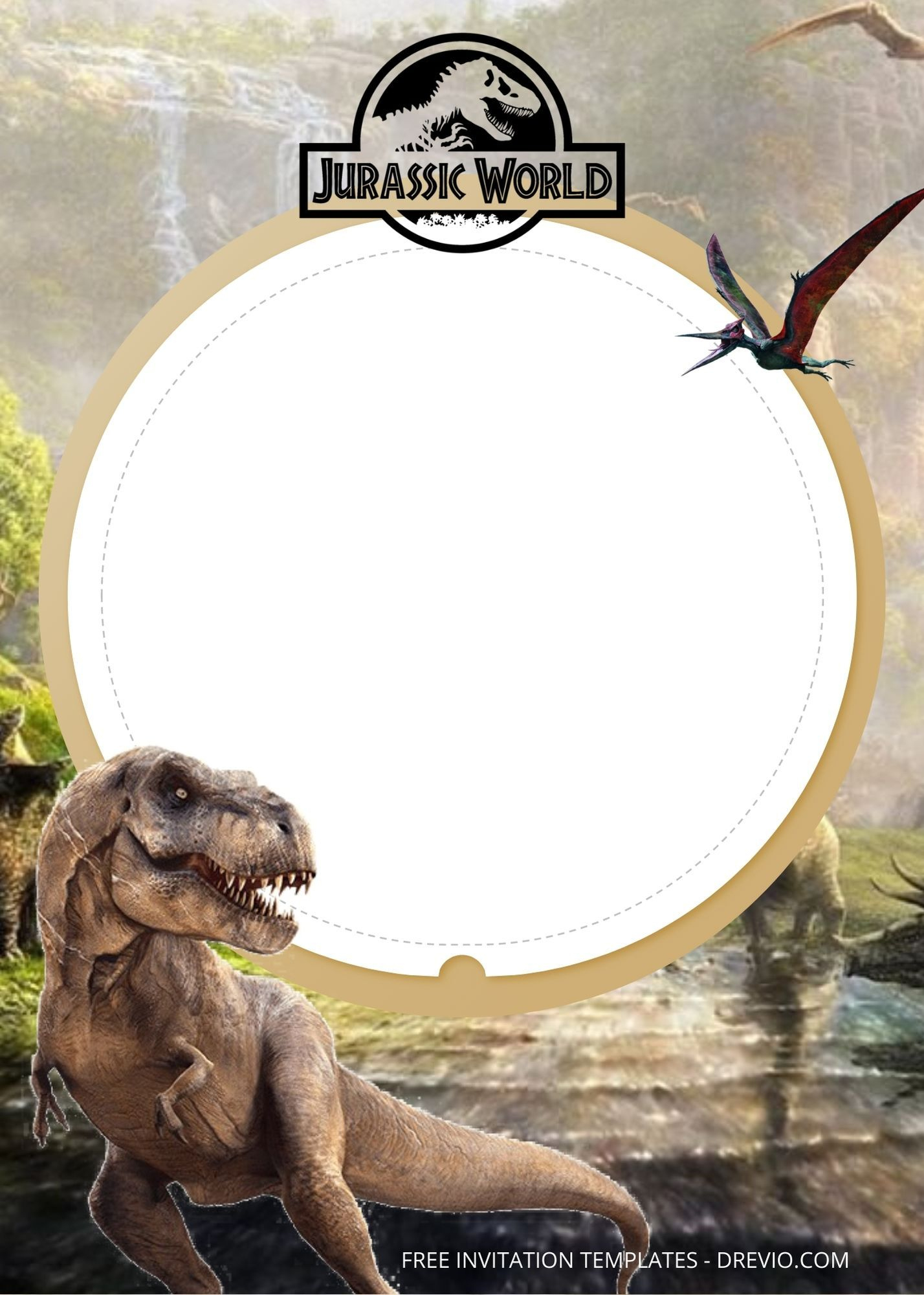 8+ Jurassic World Birthday Invitation Templates | Dinosaur throughout Free Printable Jurassic World Invitations