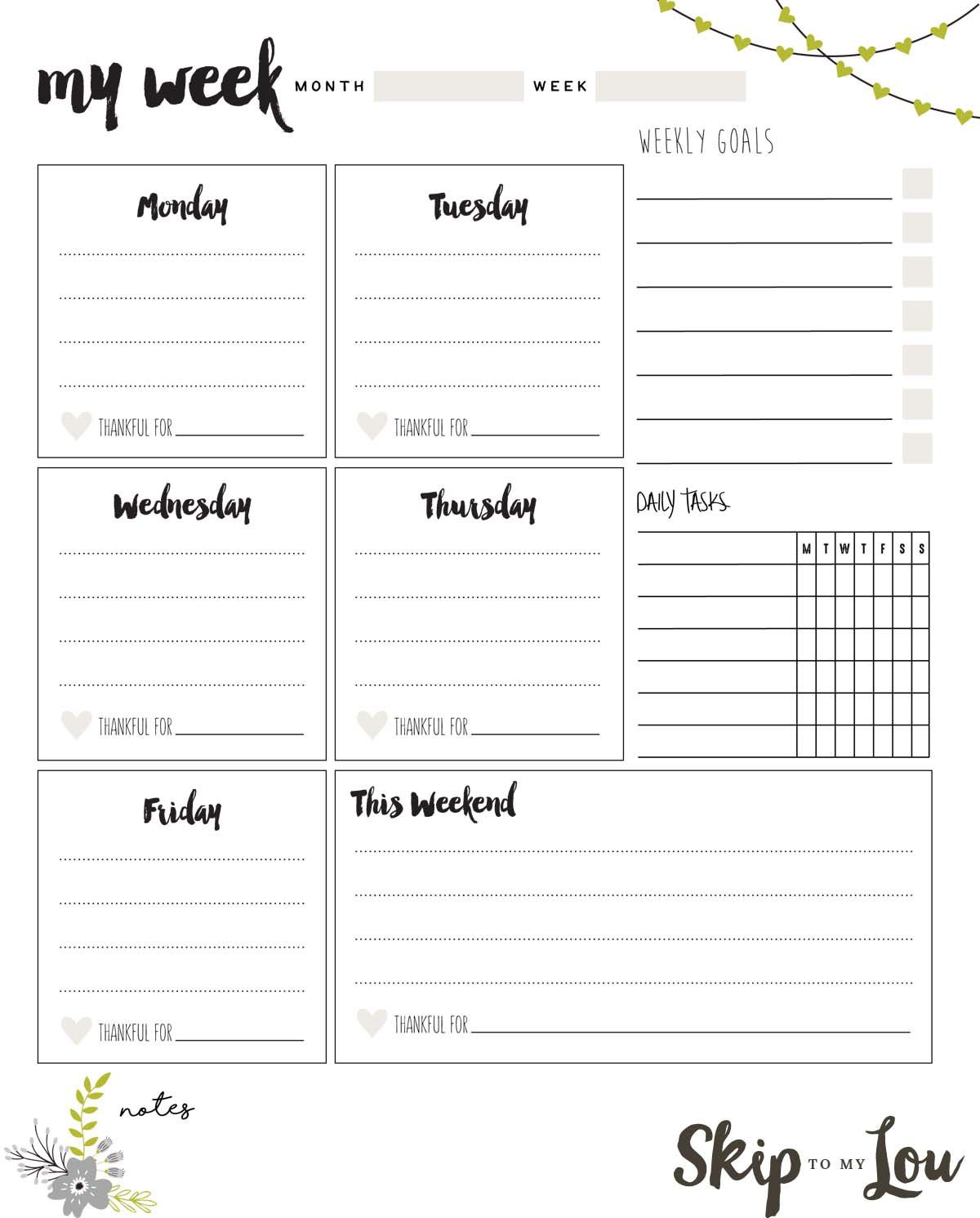 8 Places To Find The Best Free Planner Printables in Planner Printable Free