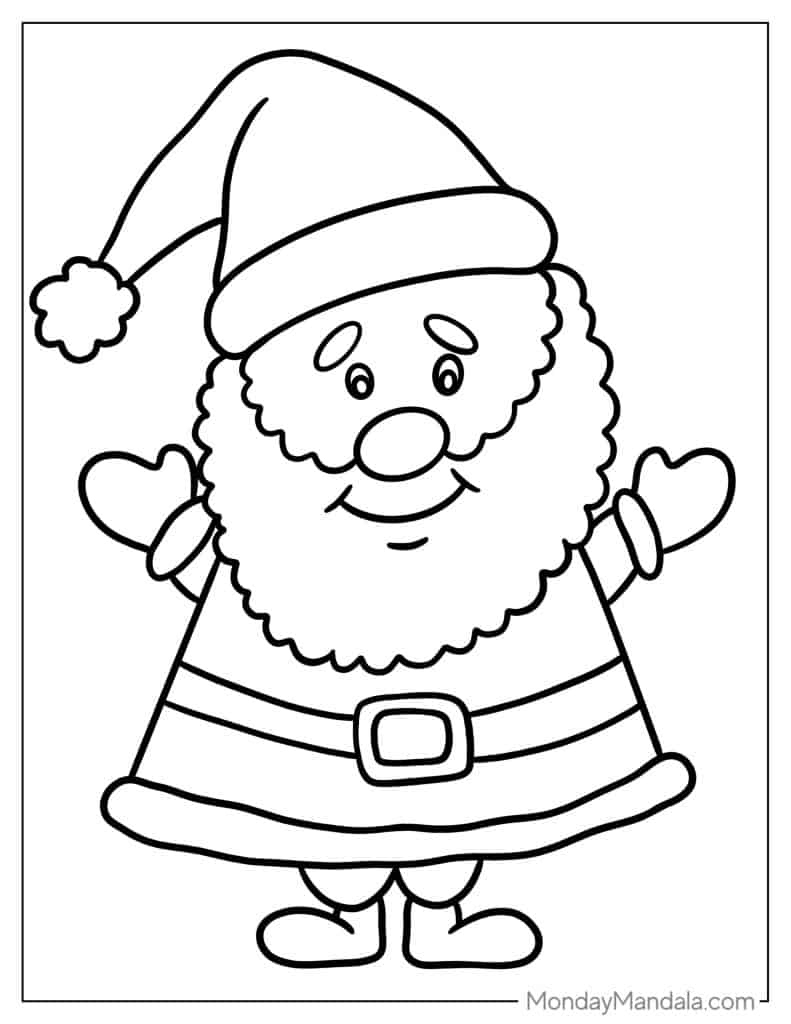 84 Santa Coloring Pages (Free Pdf Printables) in Santa Coloring Pages Printable Free