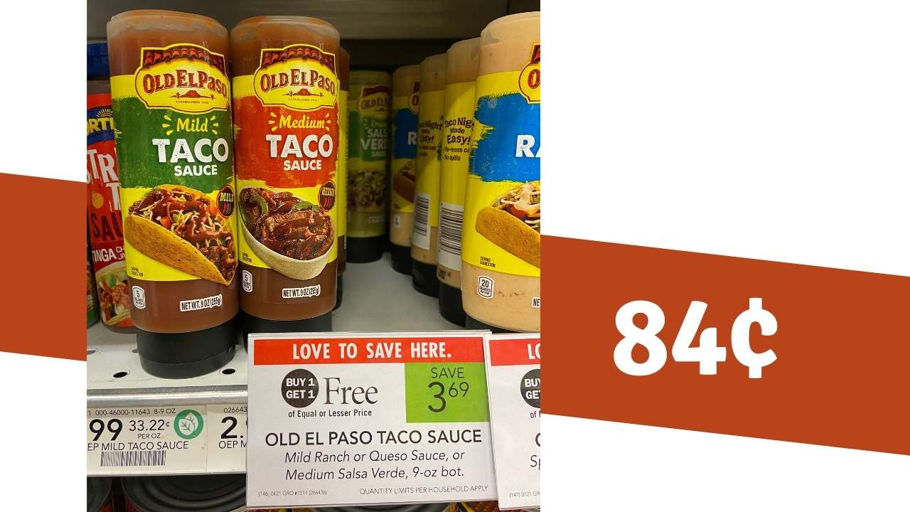 84¢ Old El Paso Taco Sauce With Printable Coupon :: Southern Savers with regard to Free Printable Old El Paso Coupons