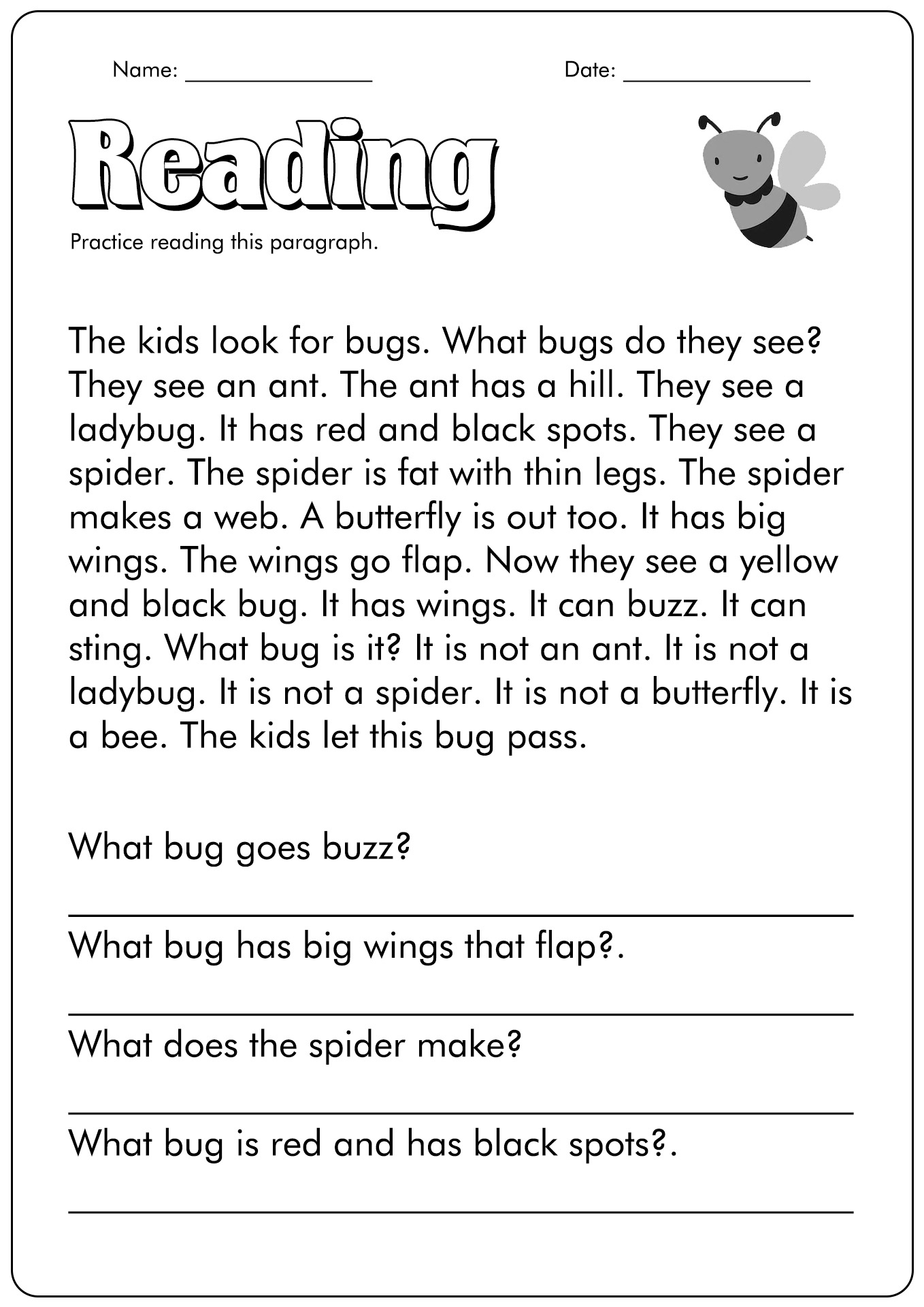 9 First Grade Reading Comprehension Worksheets - Free Pdf At pertaining to Free Printable First Grade Fluency Passages