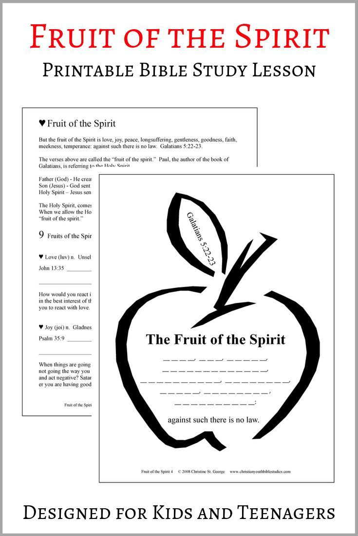 9 Fruits Of The Spirit Bible Study Lesson For Kids And Teenagers throughout Free Printable Bible Stories For Youth