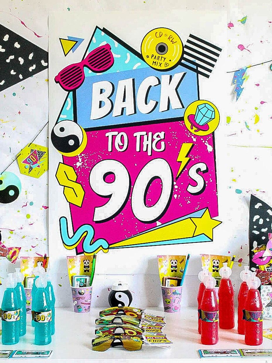 90S Party Printable Pack | Fun365 intended for Printable 90S Props Free