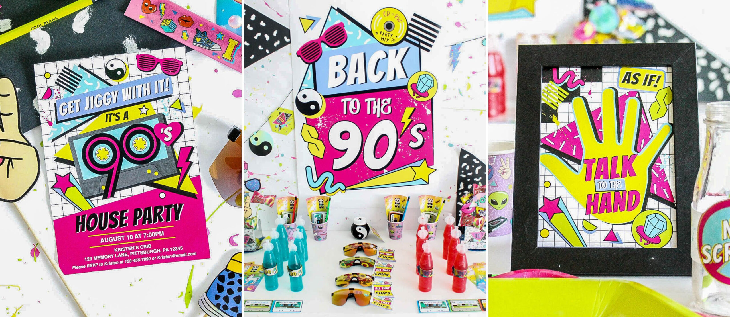 90S Party Printable Pack | Fun365 with Printable 90S Props Free