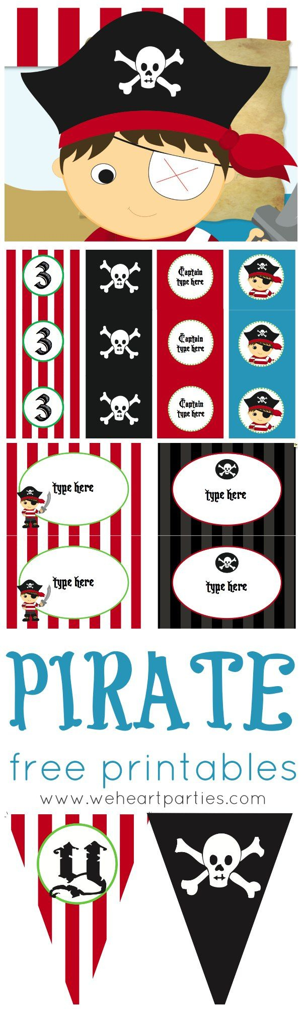 Ahoy Matey! Printable Pirate Party Decorations For Your Little within Free Pirate Birthday Party Printables