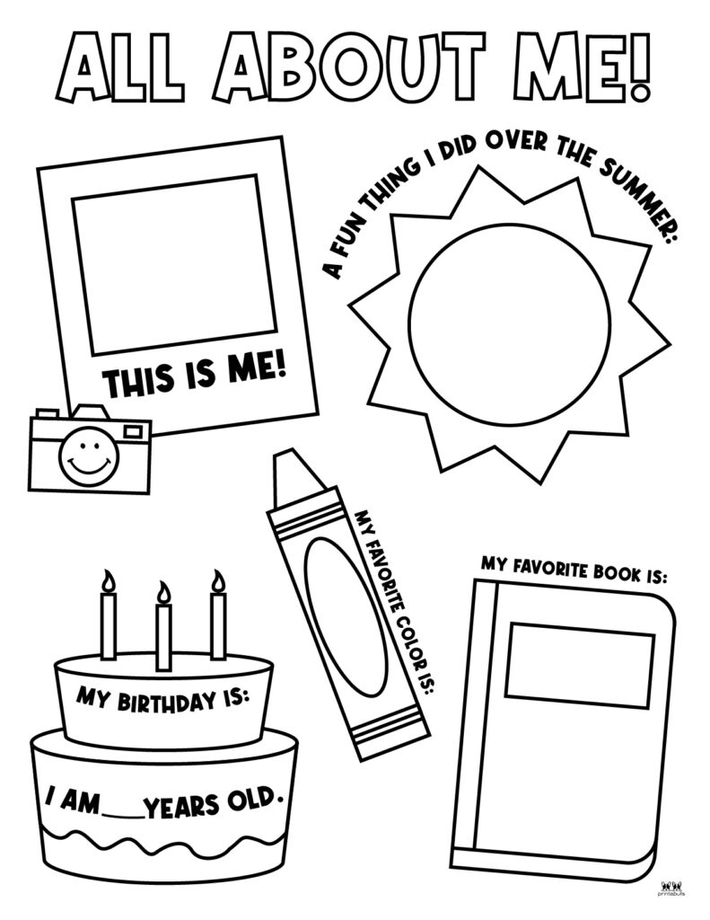 All About Me Printable Worksheets - 50 Free Printables | Printabulls inside All About Me Free Printable