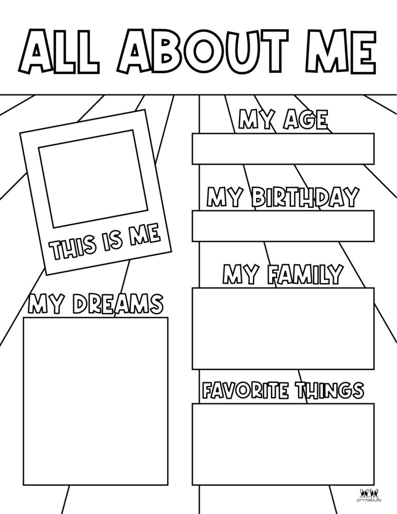 All About Me Printable Worksheets - 50 Free Printables | Printabulls throughout All About Me Free Printable
